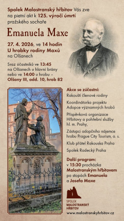 Pietní akt a vycházka připomenou sochaře Emanuela Maxe